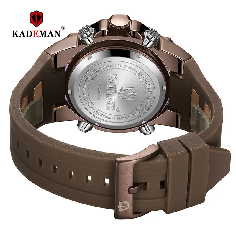 

KADEMAN 9055 Brand Watch For Men Quartz Watches Sport Military Wristwatches Clock Waterproof Tape Watch