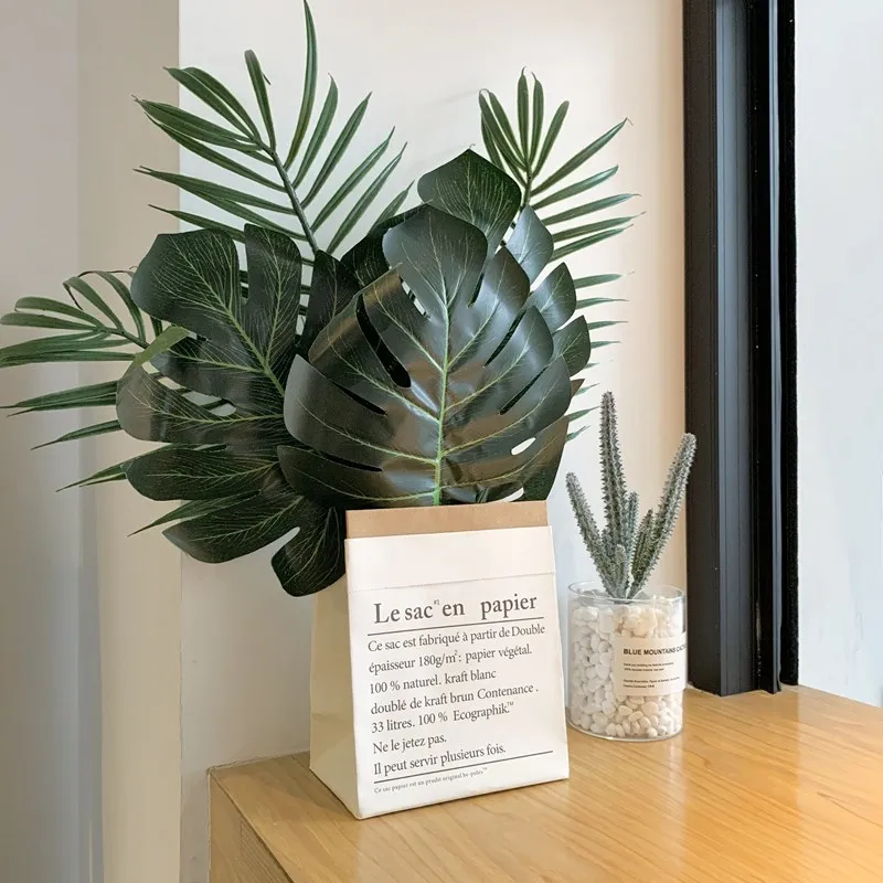 Искусственные растения монстеры искусственные тропические Пальмовые Листья