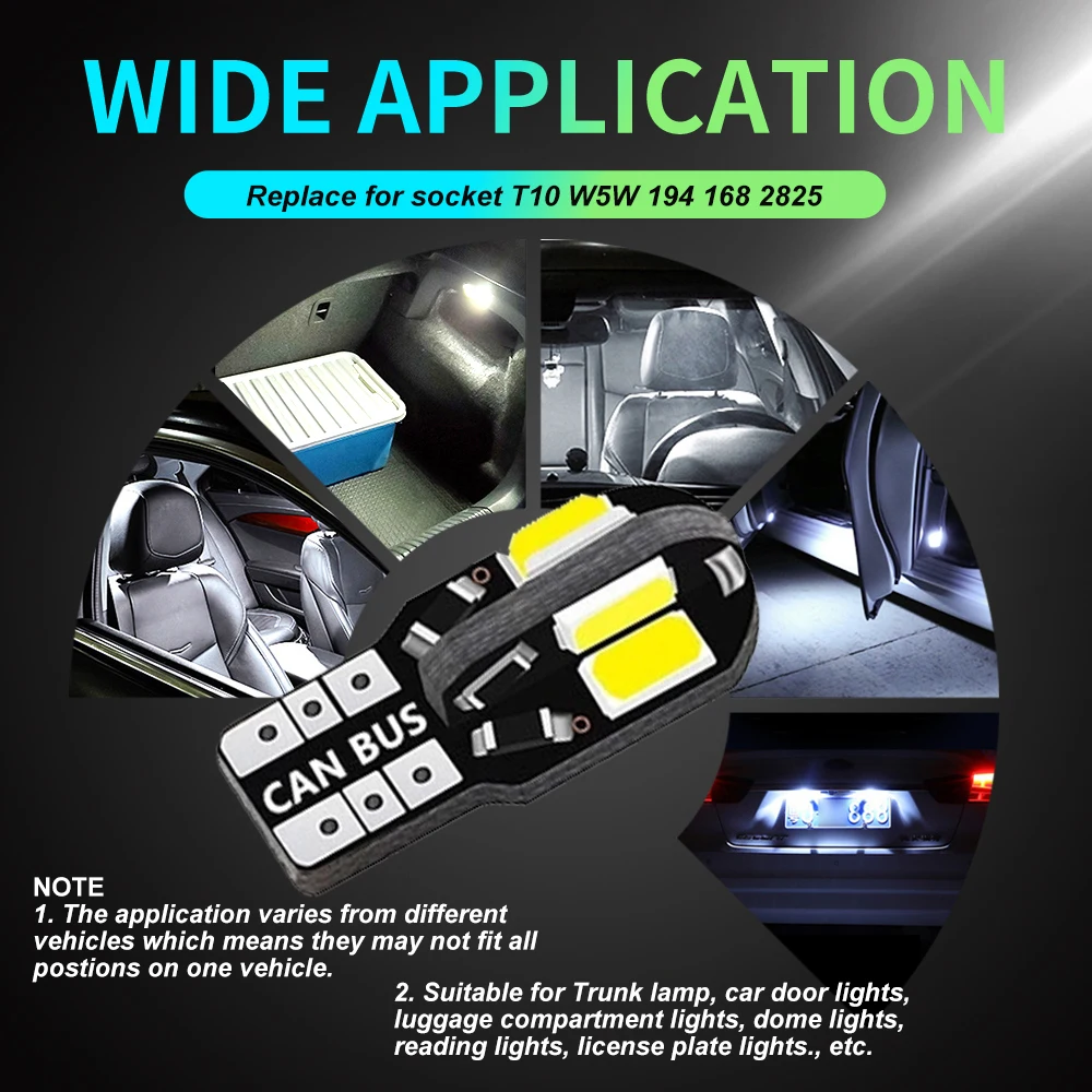 20 светодиодный т. W5W T10 Светодиодные лампы Canbus для Suzuki Swift Grand Vitara Sx4 спойлер Alto Liana