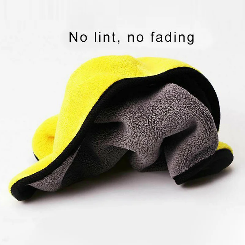 Желтое полотенце для мойки авто мягкий сухой прочный водопоглощающий материал