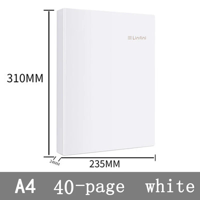 white 40pages Deli A4 Music Folder Can Modify The Transparency and Non-reflection of Loose-leaf Multi-layer Insert Files 72411 - Цвет: white 40pages