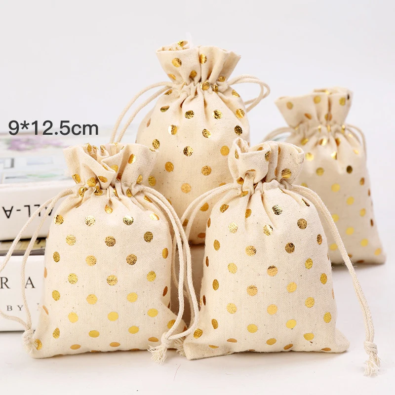 

5 шт., хлопковые продуктовые сумки, 9x12,5 см