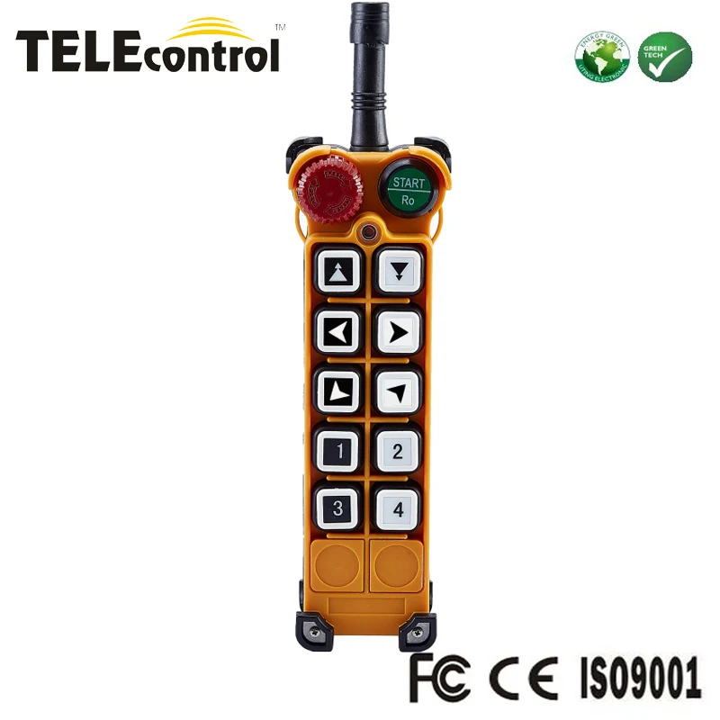 Telecontrol F26-B2 wireless industrial radio remote control station transmitters with 2 dual speed push buttons