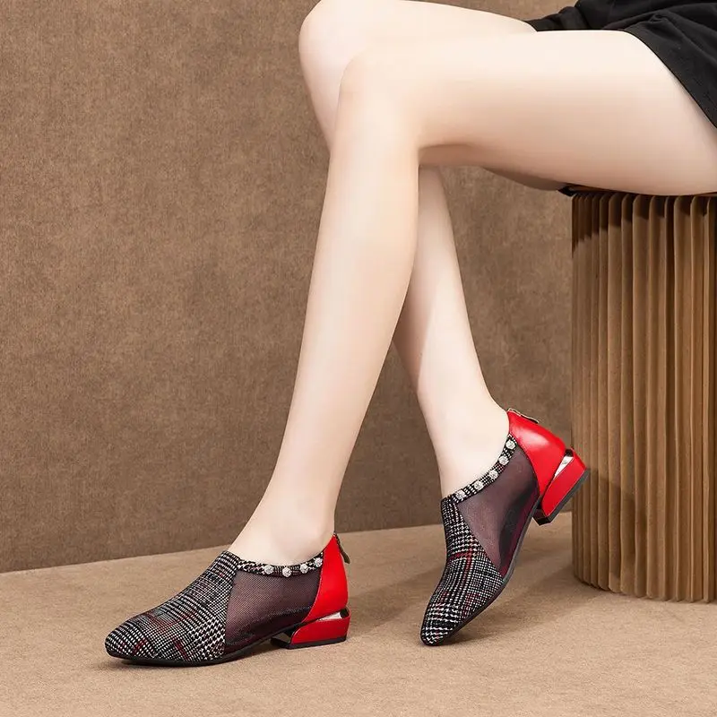 Сандалии гладиаторы женские сетчатые высокие босоножки на низком каблуке