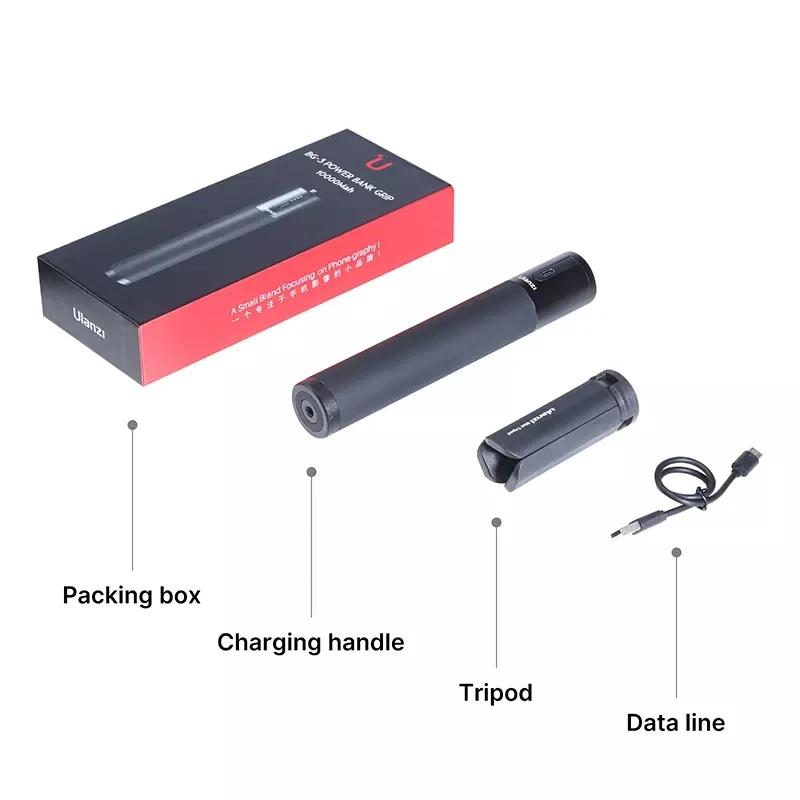 

Ulanzi BG-3 10000mAh Battery Power Charger Hand Grip for Smartphone DSLR GoPro 9/8/7/6/5 with Metal Protective Border Frame Case
