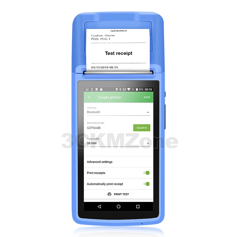 Android 6,0 NFC PDA POS чековый Bluetooth принтер PDA термальный принтер 58 мм ручной pos-терминал wifi Bluetooth 3g PDA