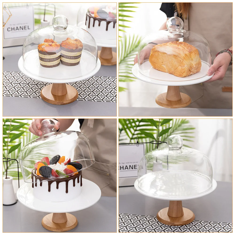 

Creative Cake Stand Wedding Dessert Rack Decorative Pastry Plate with Lid