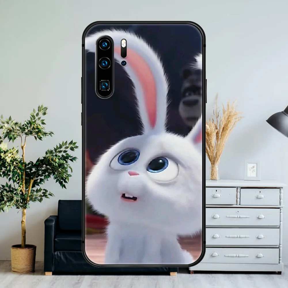 

Cartoon Cute Kawaii rabbit dog animal Phone Case For Huawei P Mate Smart 10 20 30 40 Lite Z 2019 Pro black Coque Painting Bumper