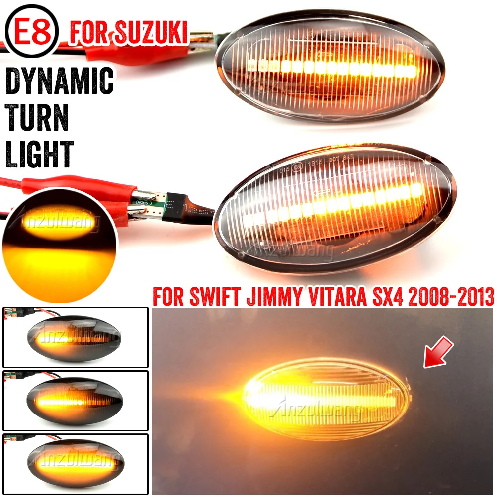 

LED Car Dynamic Side Marker A Pair For Suzuki Swift Jimmy Vitara SX4 Alto Turn Signal Light Flowing Water Light Blinker Light