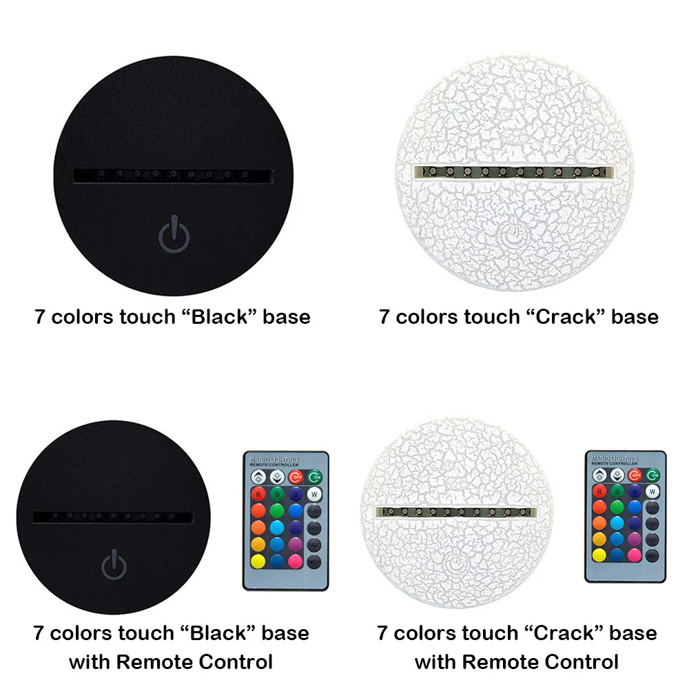 Искусственная 3D иллюзия Лампа декор комнаты ночное освещение винтовка револьвер