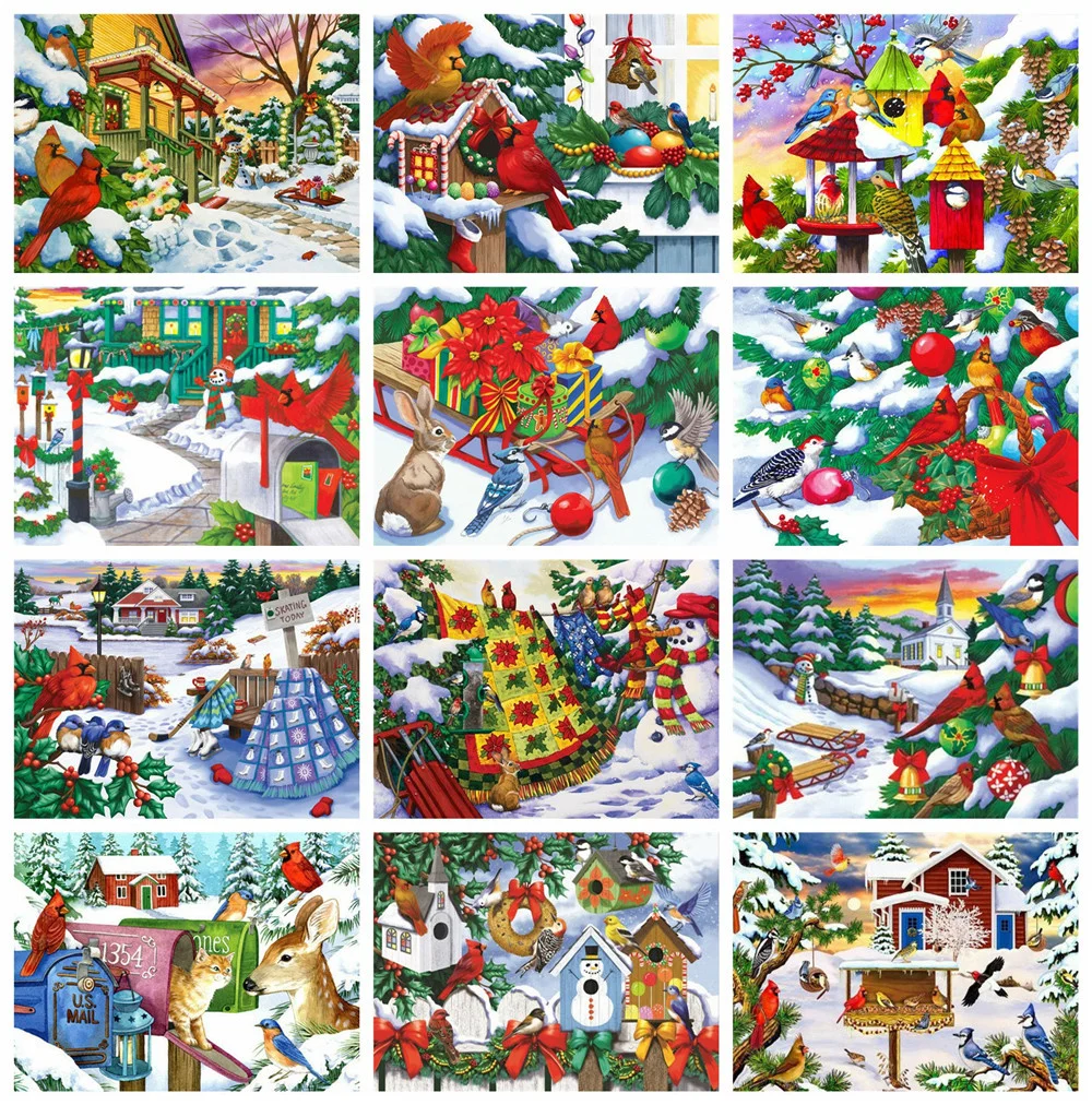 HUACAN алмазная вышивка распродажа животные птицы алмазная мозаика 5д зима картины стразами картины рукоделие