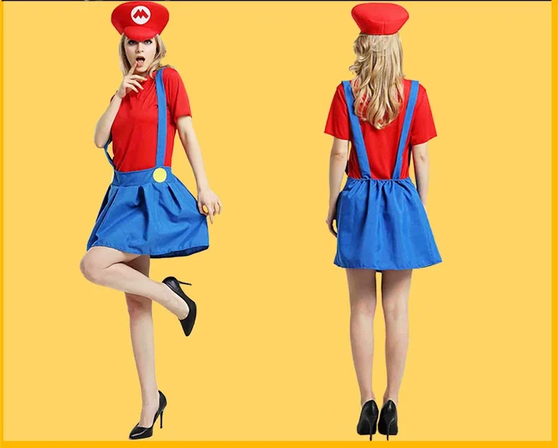Взрослый Хэллоуин Супер Марио Детский костюм косплей семья Funy Luigi Bros сантехник Пурим костюм нарядное платье Рождественские Вечерние