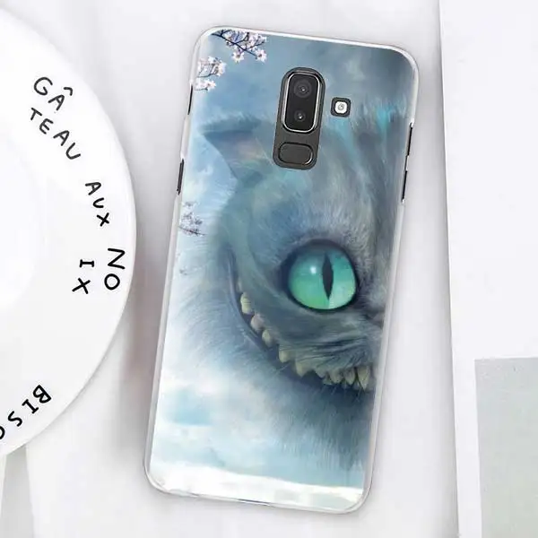 01 Чехлы Alice in Wonderland Cat для samsung Galaxy J4 Plus J6 Plus J8 J3 J5 J7 J5 Prime, Жесткий Чехол - Цвет: 01