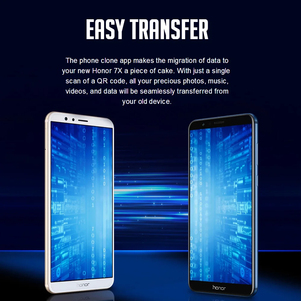 Мобильный телефон Honor 7X Face ID, 5,93 дюймов, 2160*1080 P, 4 гб, 64 гб, четыре ядра, две тыловые камеры, 3340 мач, смартфон с отпечатком пальца