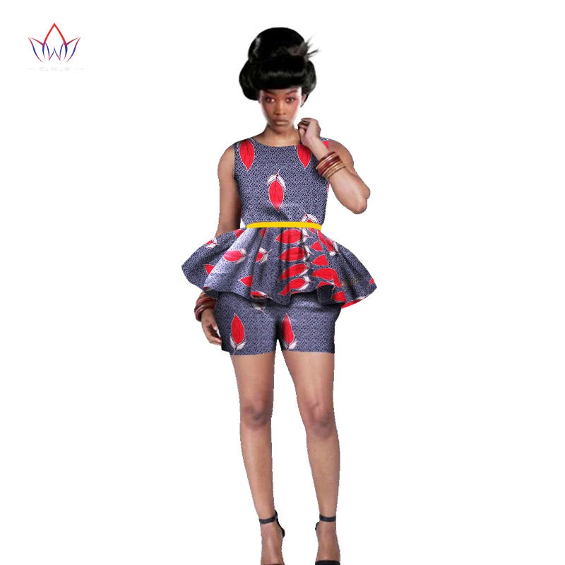 Women African Clothing 6XL Outfits 2 Piece Sets Print Shorts Set Design Brand Dashikis BRW WY542|Африканская одежда| |