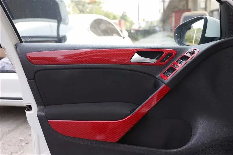 1 партия автомобильные наклейки ABS красное углеродное волокно внутри