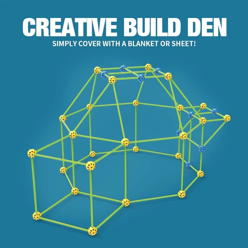 New Luminous Construction Fort Building Kits Kids Tent Toy Blocks 3D Castles Tunnels Tents Outdoor Games Toys |