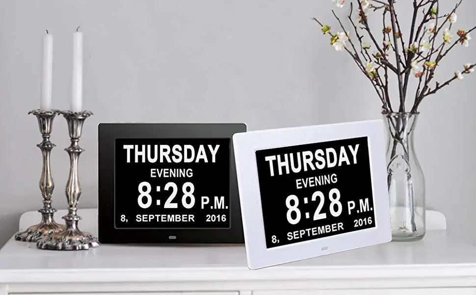 Медицинское напоминание 8 дюймов будильник с большим дисплеем для потери памяти