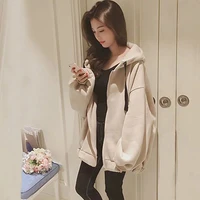 winter new fashion letter hoodies women korean style zip up sweatshirt long sleeve plus size outwear female loose tops 2021