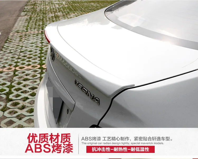 Спойлер для Hyundai Verna Accent 2011 2012 2013 2014 2015 искусственный пластиковый Неокрашенный