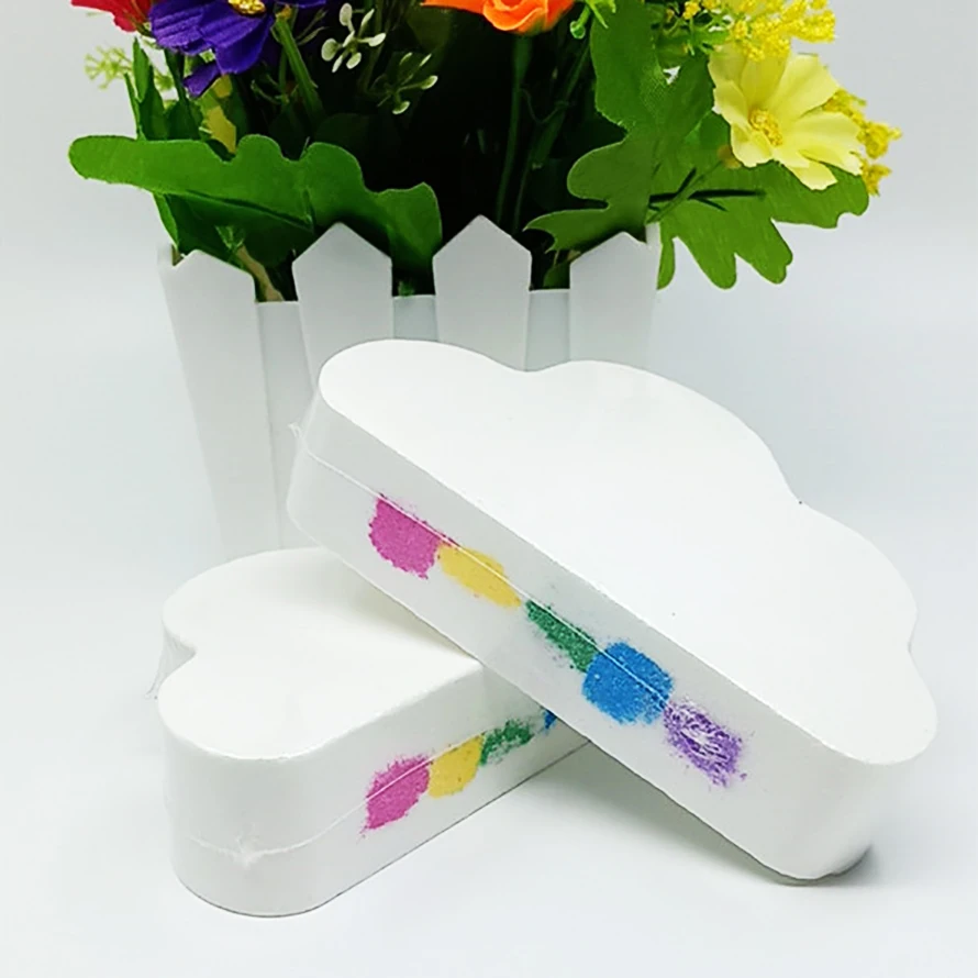 2 шт. радуги и облака спа Бомбочки для ванны 130 г/шт. ванн Уайт герлс мыло