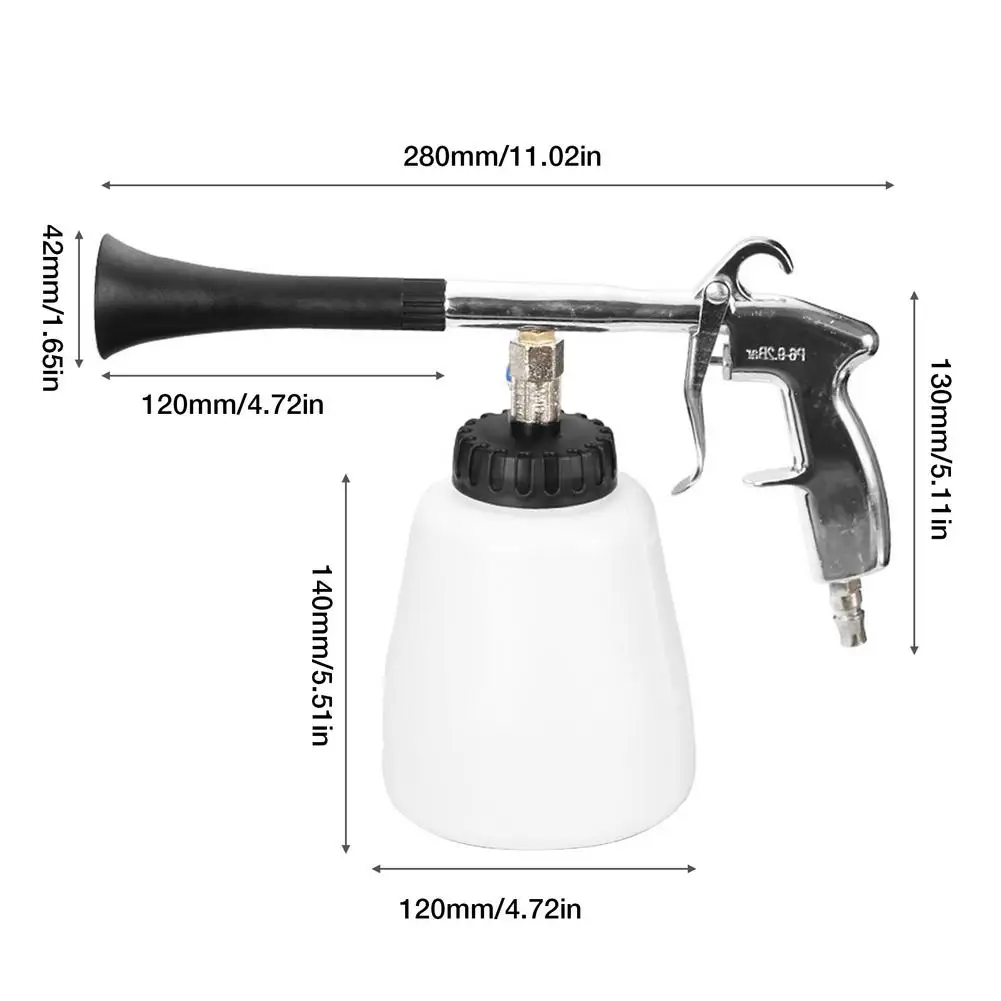 

Car Interior Cleaning Gun Pneumatic Dust Blowing Gun Portable Air Blowing Gun Tornado Foam Cleaning Gun Cleaning Equipment