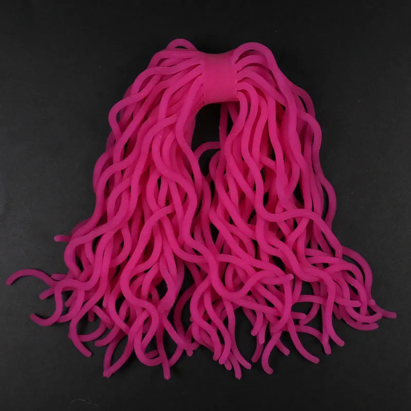 pink Bimoo 60 лап/шт мягкий червь форель нахлыстом мухи белки Wormy материал для завязывания мух рыболовные приманки - Цвет: pink