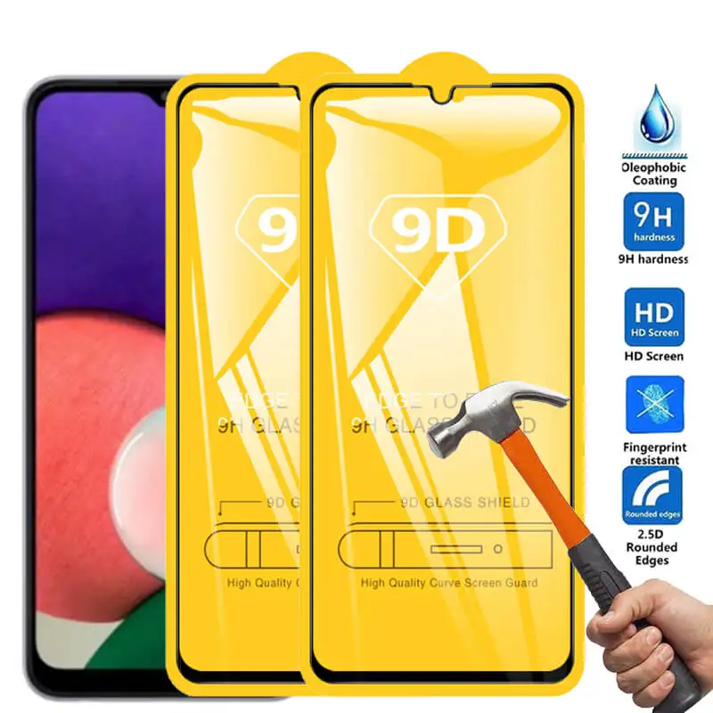 

2Pcs 9D Samsun A22 Protective Glass 3D For Samsung Galaxy A32 A52 A72 A22 Tempered Glas Screen Protector On Samsan A 22 Pelicula