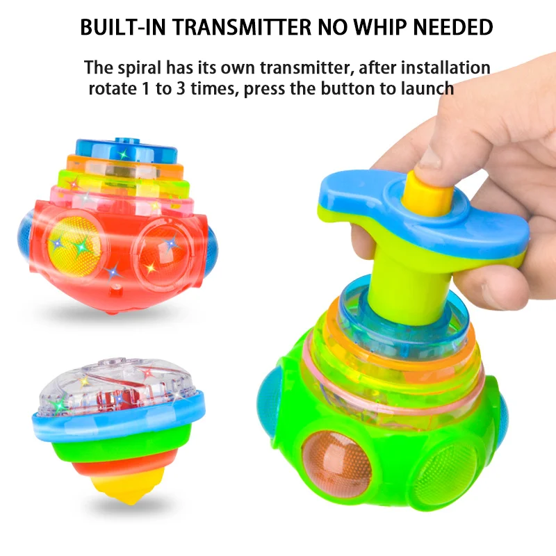 Красочные мигающие светодиодные огни лазерный музыкальный гироскоп детские