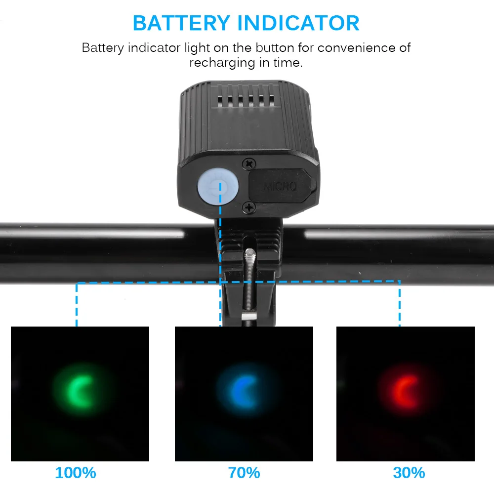 

Cycling Headlight Practical Bike Bicycle Light USB LED Rechargeable Set Mountain Cycle Front Back Headlight Lamp Flashlight