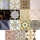 10 шт.партия ретро керамические наклейки на стену плитка диагональные наклейки самоклеющиеся 3D DIY пол водонепроницаемый ПВХ для кухни домашний декор