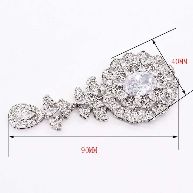 

40x90mm Women's High Quality Classic zircon and crystal jewelry accessories, necklaces and sweater chain tassels
