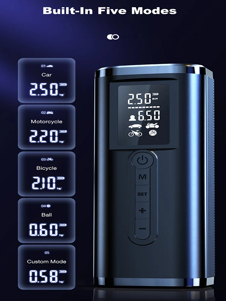 Comprar Cafele-compresor De Aire Portátil De 12V Para Coche, Bomba Eléctrica De Alta Presión Para Bicicleta Y Barco, Inflador De Neumáticos Con Banco De Energía De 4000mah