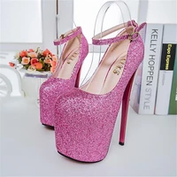 new womens shoes womens shoes 19cm stilettos waterproof 8cm round toe ladies high heels nightclub large size 34 49 50 bbzai