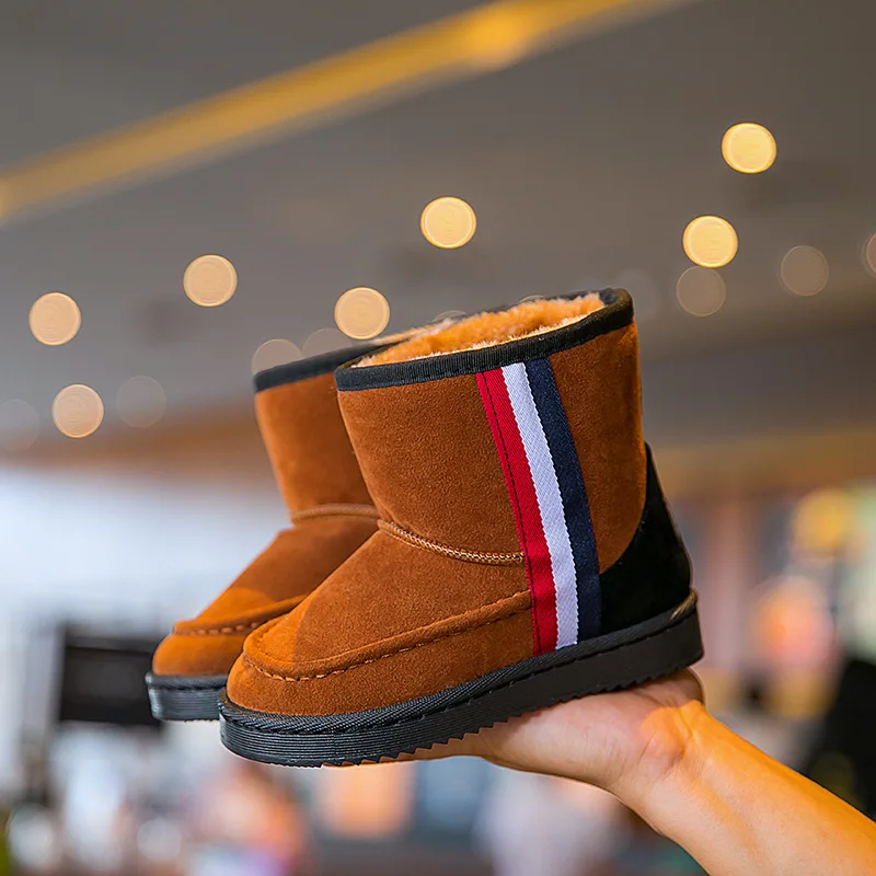 Детская обувь KushyShoo зимние утепленные короткие ботинки для мальчиков и девочек