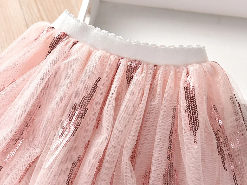 Модная детская танцевальная юбка-пачка для девочек Тюлевая юбка с блестками