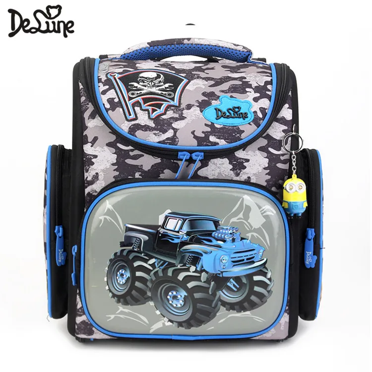 3-121blue Delune От 5 до 9 лет с фабрики, новые школьные сумки, ортопедический рюкзак, ранец с рисунком, Mochila Infantil, детский школьный рюкзак для девочек - Цвет: 3-121blue