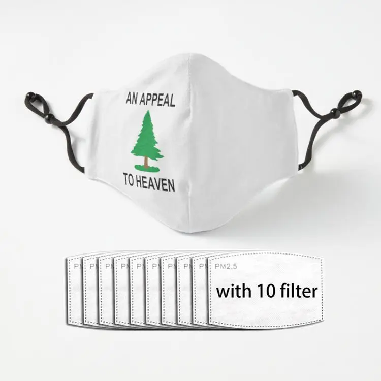 

An Appeal To Heaven Christian American Pine Tree Flag Adult Facial Mask Dust Reusable Polyester Face Mouth Mask