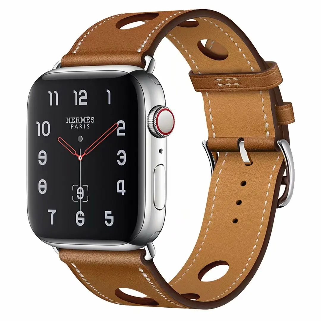 Новейший цветной кожаный ремешок для часов iWatch5 4 3 2 1, ремешок для часов Apple Watch 42 мм, 38 мм, 40 мм, 44 мм, ремешок для браслета