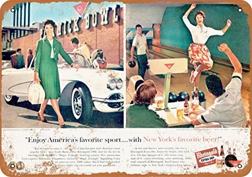 

Metal Sign - 1960 Rheingold Beer and Bowling - Vintage Look
