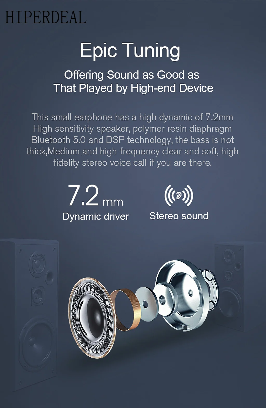

HIPERDEAL Bluetooth 5.0 Headset TWS Wireless Earphones Mini Earbuds Stereo Headphones 2021