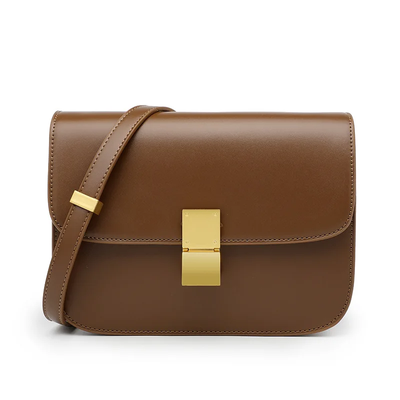 

Leather women's bag tofu bag 2021 new trend small square bag small CK bag versatile One Shoulder Messenger Bag