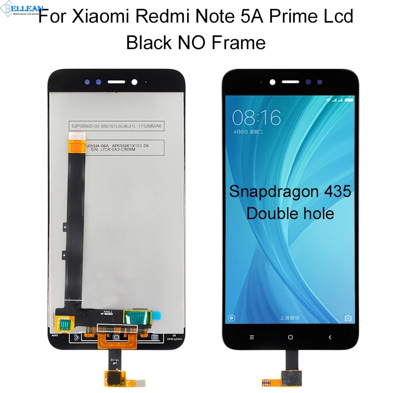 Dinamico для Xiaomi Redmi Примечание 5A Prime lcd Y1 дисплей кодирующий преобразователь сенсорного экрана в сборе Note 5A lcd Y1 Lite дисплей с рамкой - Цвет: 4G Black No Frame