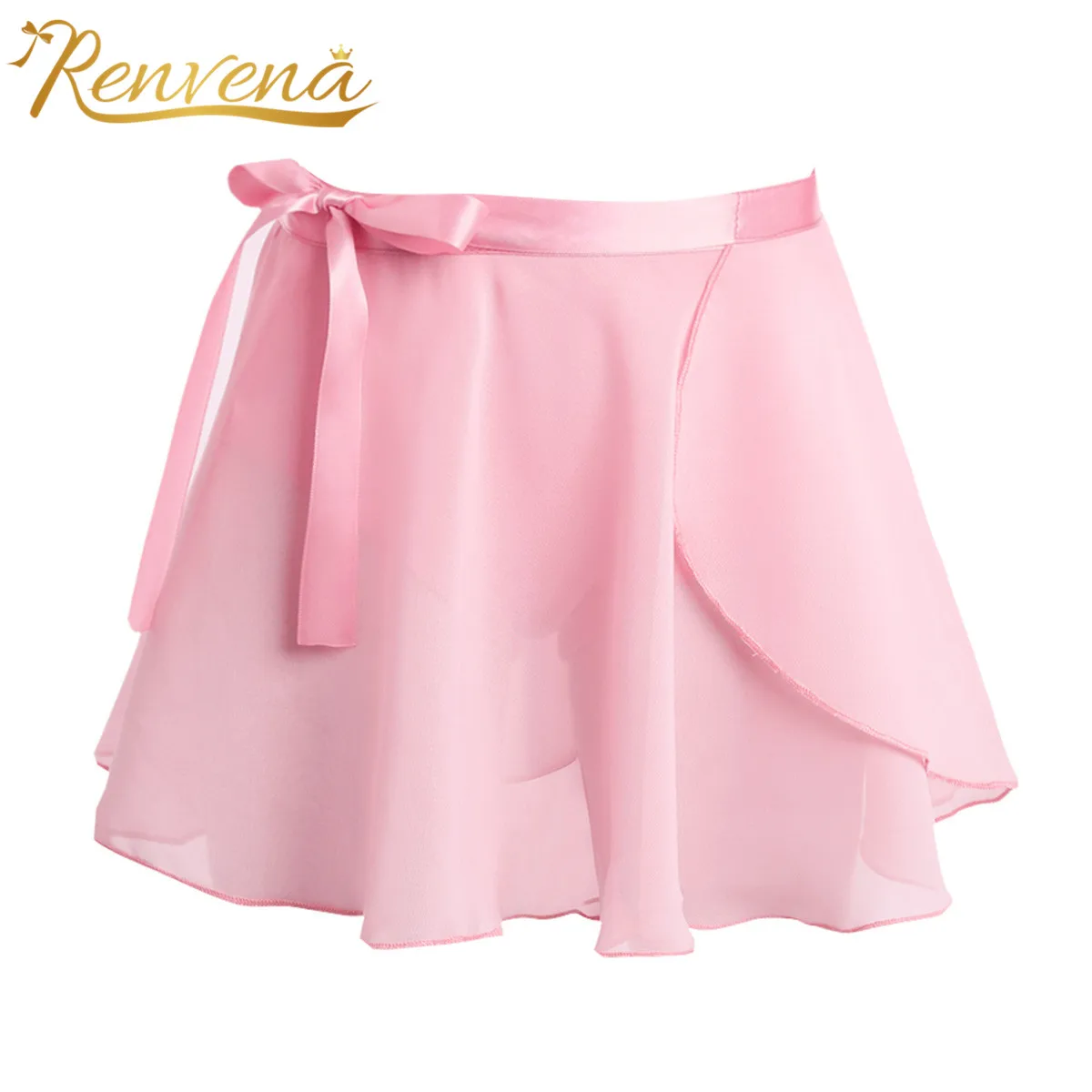 

Girls Ballet Skirt Basic Classic Chiffon Mini Wrap Skirts with Tie Waist Children's Ballet Wrap Skirt for Girls Kids Dance Wear