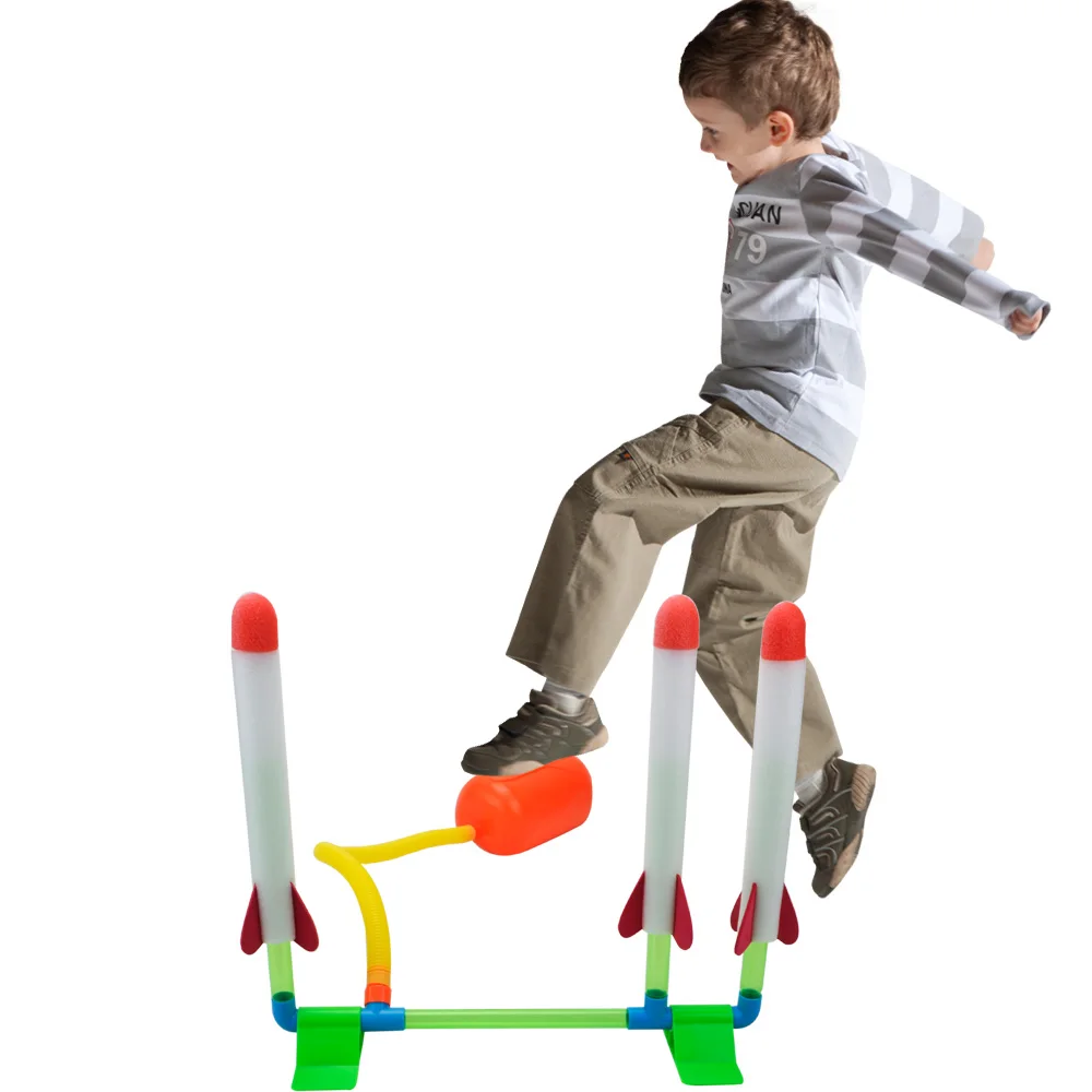 

Новый набор для бластера Air Stomp Rocket включает в себя насос, пусковую площадку и 1 или 4 пенопластовые ракеты летают до 80 футов летняя уличная ле...