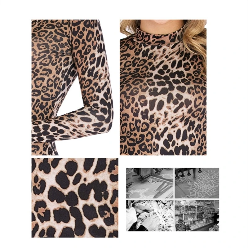

Sexy Leopard Print Dresses For Women Party 2021 Spring Long Sleeve O Neck Mini Bodycon Dress Slim Stretch Club Outfits For Lady