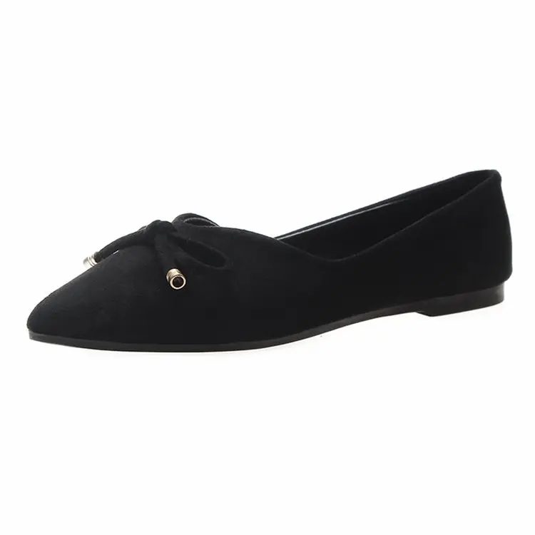 

Pointed single shoes female 2021 spring new shallow mouth autumn shoes boat shoes fairy Doudou flat work shoes women flat shoes