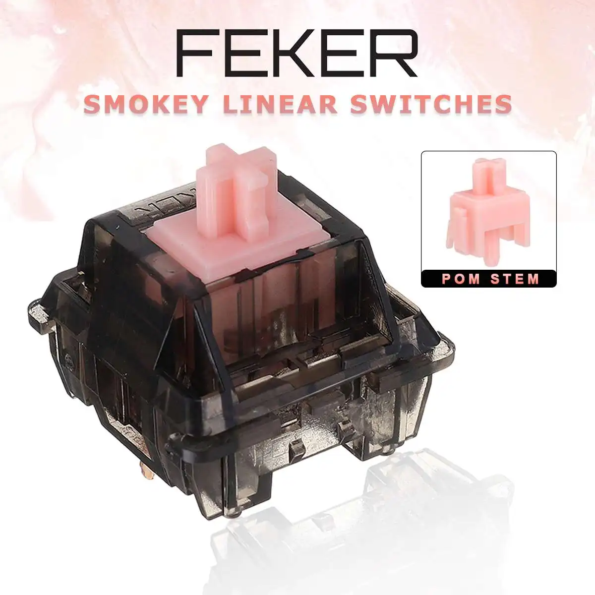 

NEW Arrival Feker 110 PCS 3 Pin Smokey Linear Switches POM Stem Keyboard Switch for Mechanical Keyboard Customize DIY Gamer