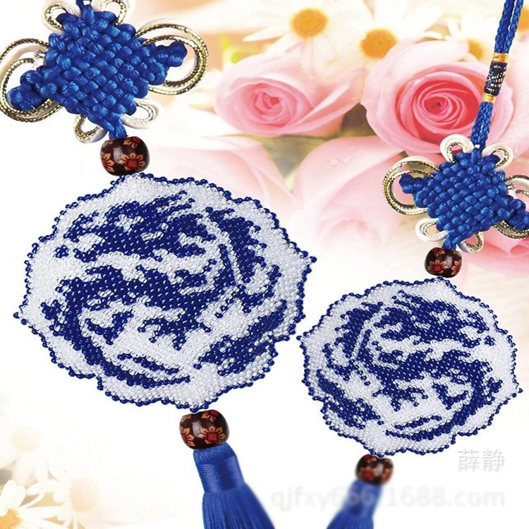 

YH038 Cross-stitch Cross Stitch Kits Embroidery Set for Needlework Beads Homefun Decorations Printed Car Pendant Bead Stitch