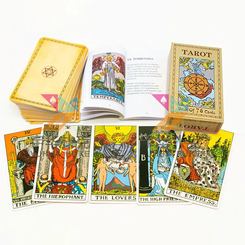 

Classic English Tarot Card Oracle Cards Tarots Cards Table Board Game Color Printing Fortune Telling Divination Pdf Guidebook